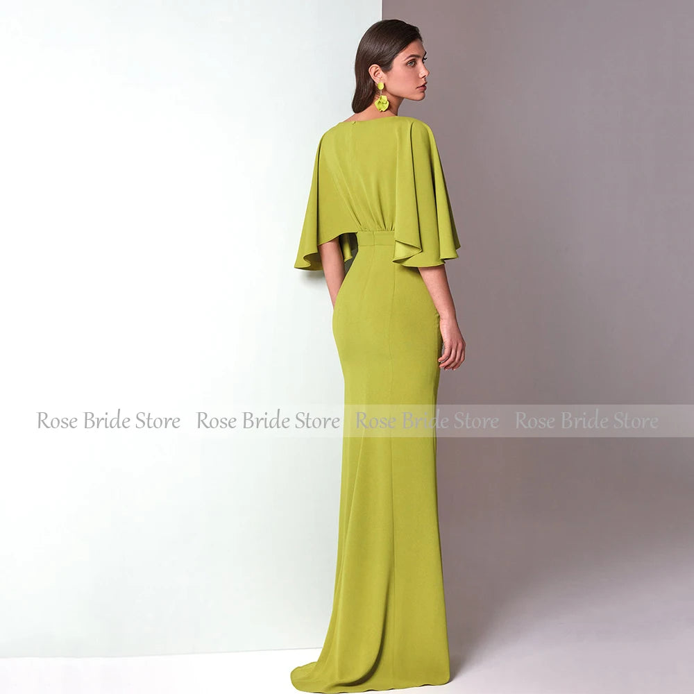 Customized Wedding Guest Dresses for Women Applique Mermaid Mother of the Bride Dress Long Wrap Trumpet Formal Evening Gown 2026