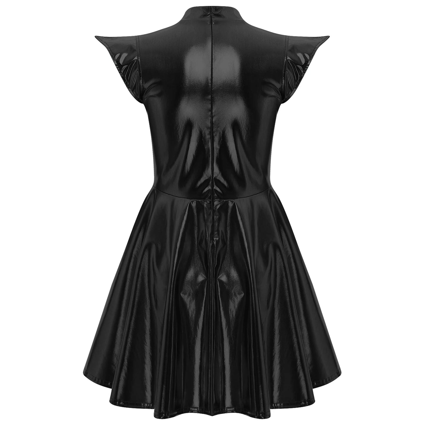 Womens Astronaut Alien Outer Space Alien Robot Cosplay Dress Halloween Cutie Costume Sequin Metallic Shiny A-line Mini Dresses