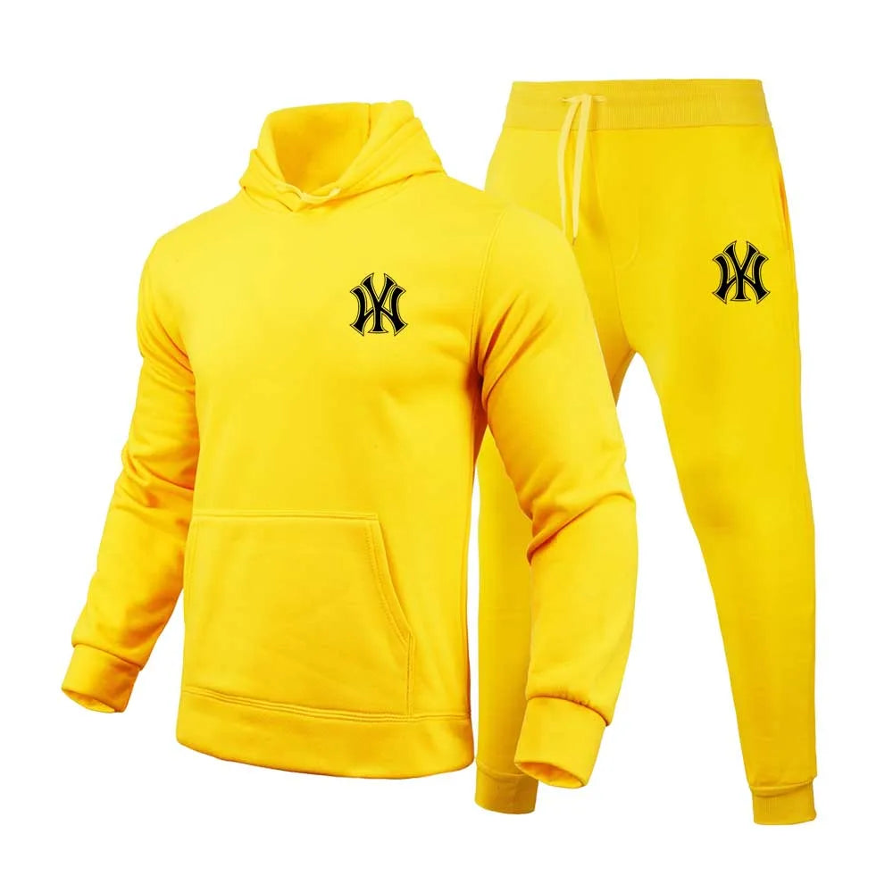 Sportswear, hoodies, drawstring pants, men's sports hoodies, running sportswear for autumn and winter