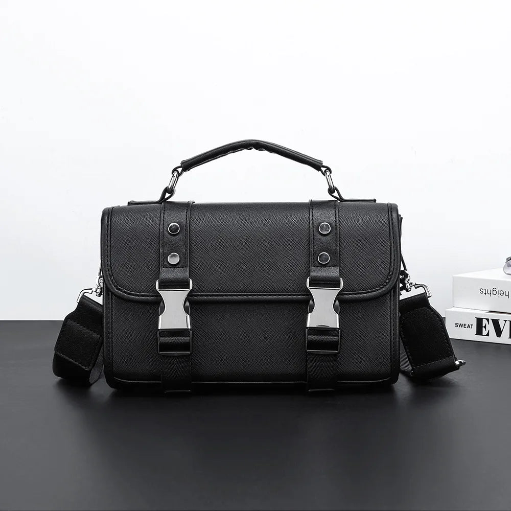 Fashion Plaid Men's Crossbody Bag Large Capacity Shoulder Messenger Bag Men Luxury Flap Crossbody Bags Male Rectangle Handbags