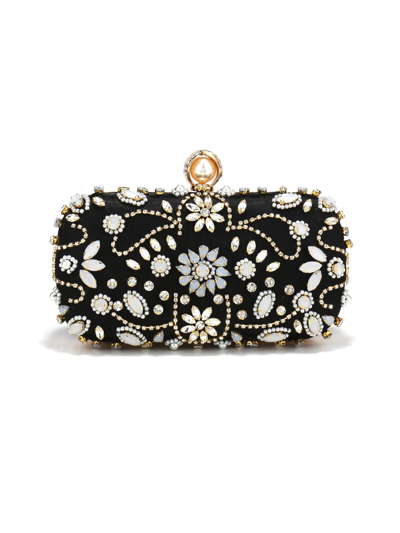Diamonds Women Party Day Clutch Pearl Beading Wedding Evening Bags With Shoulder Chain Handbags Holder
