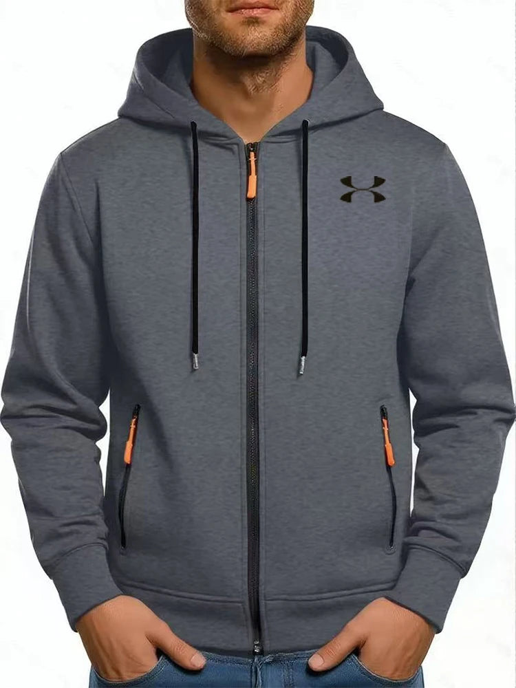 Casual Fashion Black Gray Zip Hip Hop Sportswear Sweatshirt Men/Women Publishing House Men's Hoodie promo streetwear promo