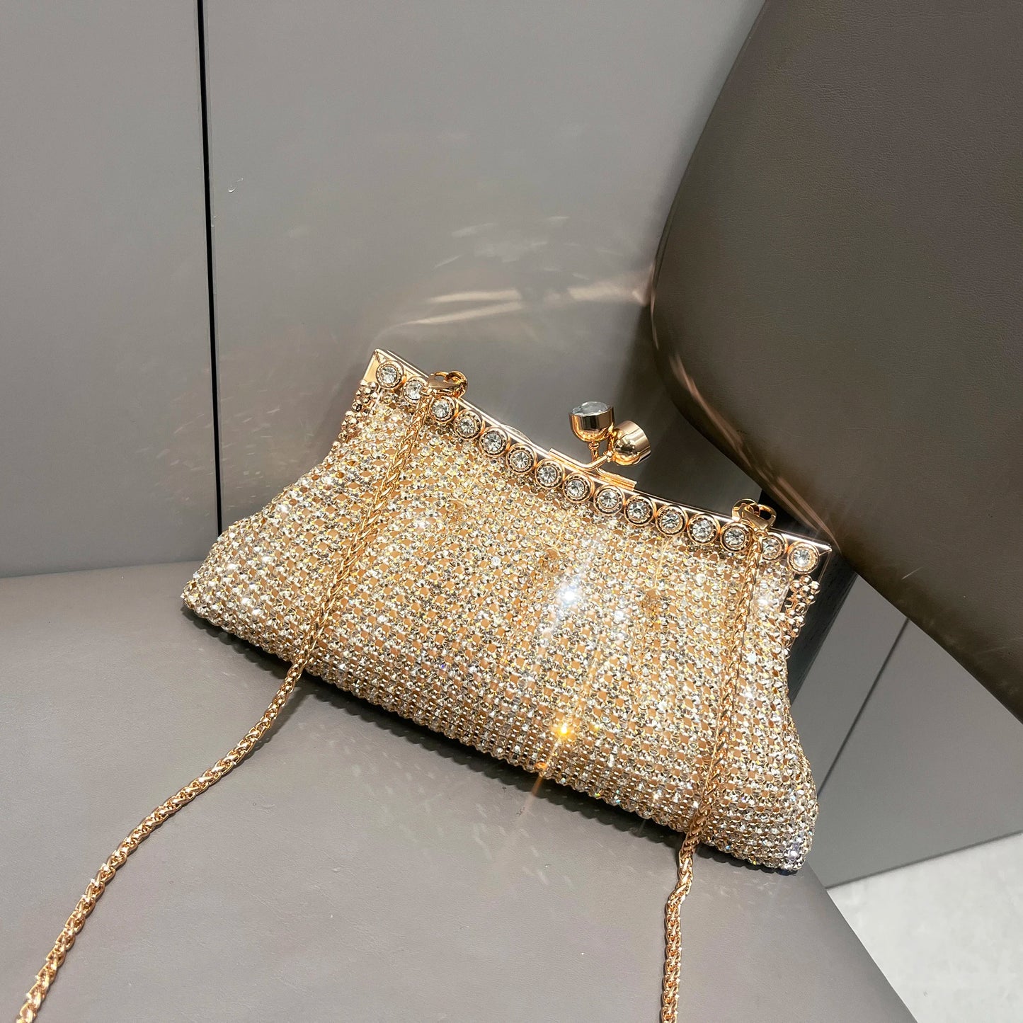 Handle Rhinestones Evening clutch Bag Purses and handbag luxury Designer shiny Crystal Clutch purse bucket bag shoulder bags