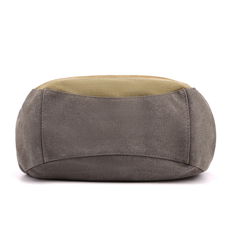 Canvas patchwork Female Top-Handle Bag Women Shoulder Bag Vintage Ladies Commuting Handbags
