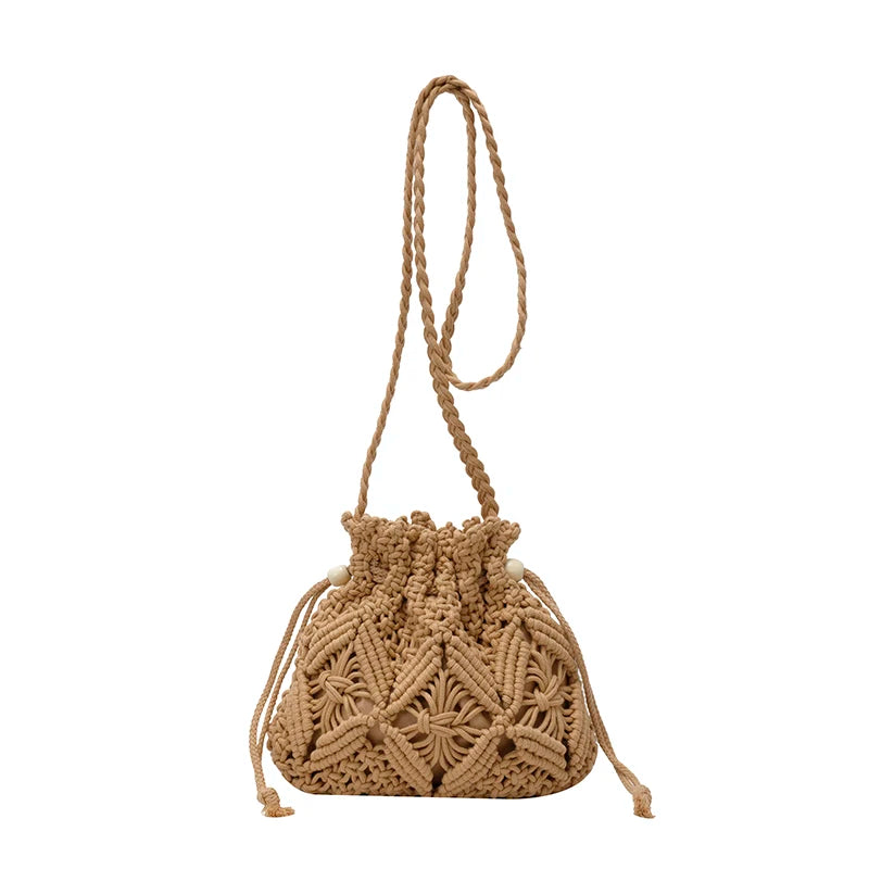 LEFTSIDE Weave Small Shoulder Bags for Women 2025 New Summer Knit Crossbody Bag Females Weave Raffia Beach Bags Handbags