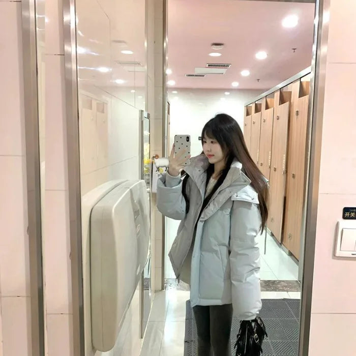 Winter Women's Short Puffer Jacket Loose Bread Style Coat Korean Version Cotton down Outerwear Sweet Fresh Style Cotton Clothes