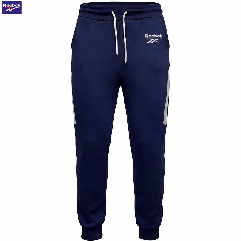 Reebok Men's Fleece Hooded Sweatshirt Set - Long Sleeve Zippered Hooded Sweatshirt - Fashion Striped Loose Jacket - Suitable for