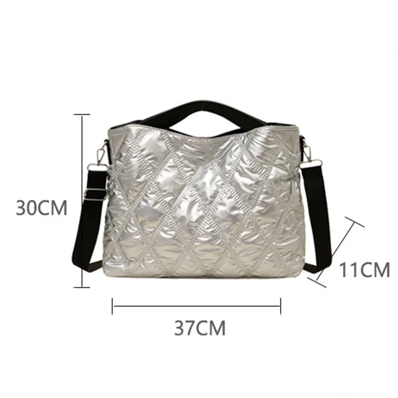 Simple Versatile Diamond Large Capacity Retro Handbag Women's Casual Soft Handle Crossbody Shoulder Bags