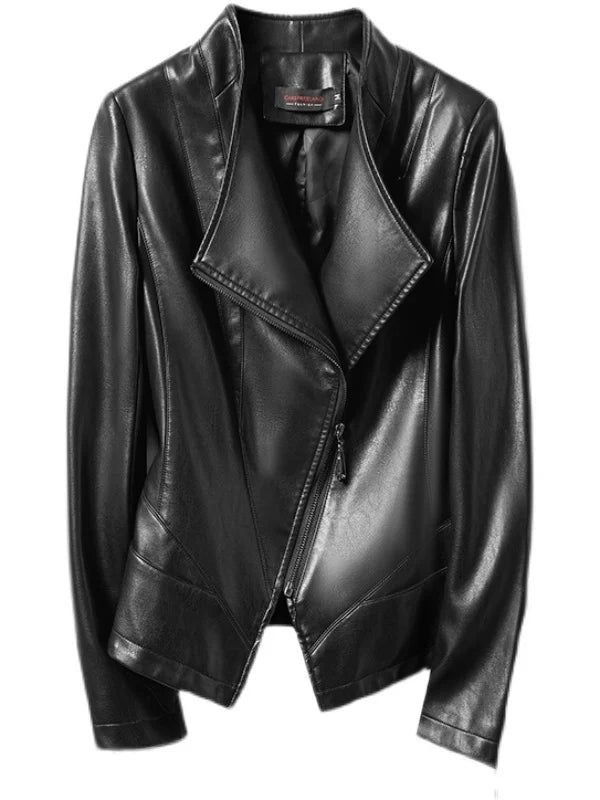 Ning Genuine Leather Jacket Women's Short Sheepskin 2026 Spring Autumn New Style Motorcycle Biker Jacket Slim Fit Korea...