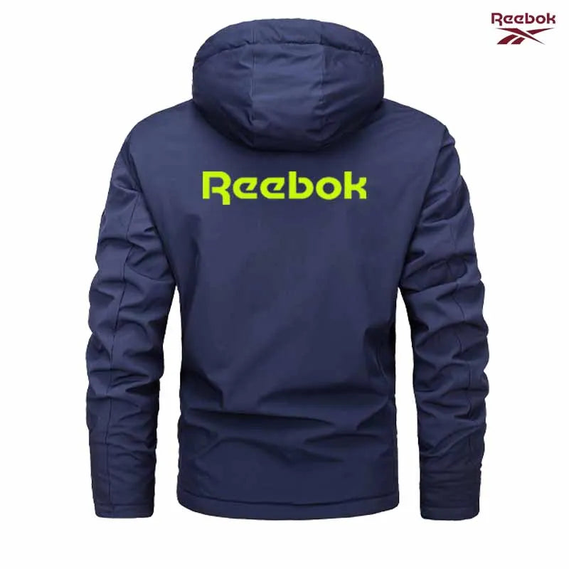 Reebok brand men's lightweight hooded jacket, an outdoor windproof and water-resistant jacket, specially designed for mountain c