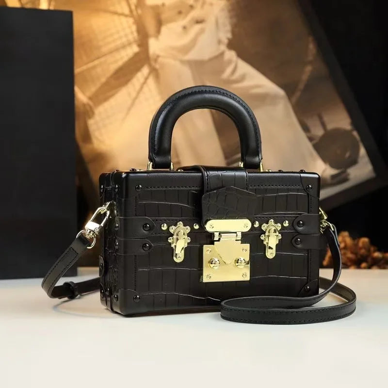 Luxury Brand New Handbag Gradient Color Leather Lizard Pattern Crossbody Box Bags for Women Sac À Main Femme