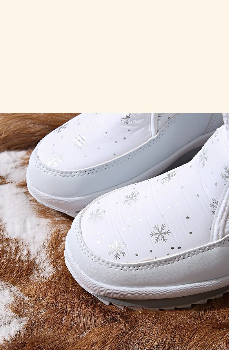 Autumn and Winter Cold-Proof Snow Boots for Men and Women, New Style, Fleece-Lined, Thickened, Non-Slip Cotton Shoes, Waterproof