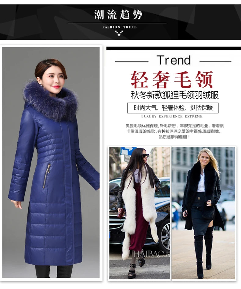 Shengyu Boya Middle-Aged and Elderly Women's Over-The-Knee Long down Jacket, Thickened Slim-Fit Coat for Mothers, New Style