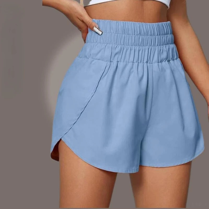 High Waisted Running Yoga Shorts for Women, Quick Dry Light Weight Liner High Split Athletic Gym Workout Shorts