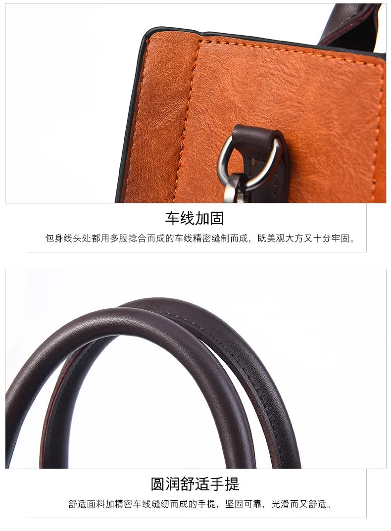 Large Capacity Women's Casual Tote Bag Women Leather Handbags Ladies Square Shoulder Bag Bolsas Femininas Fashion Crossbody Bag