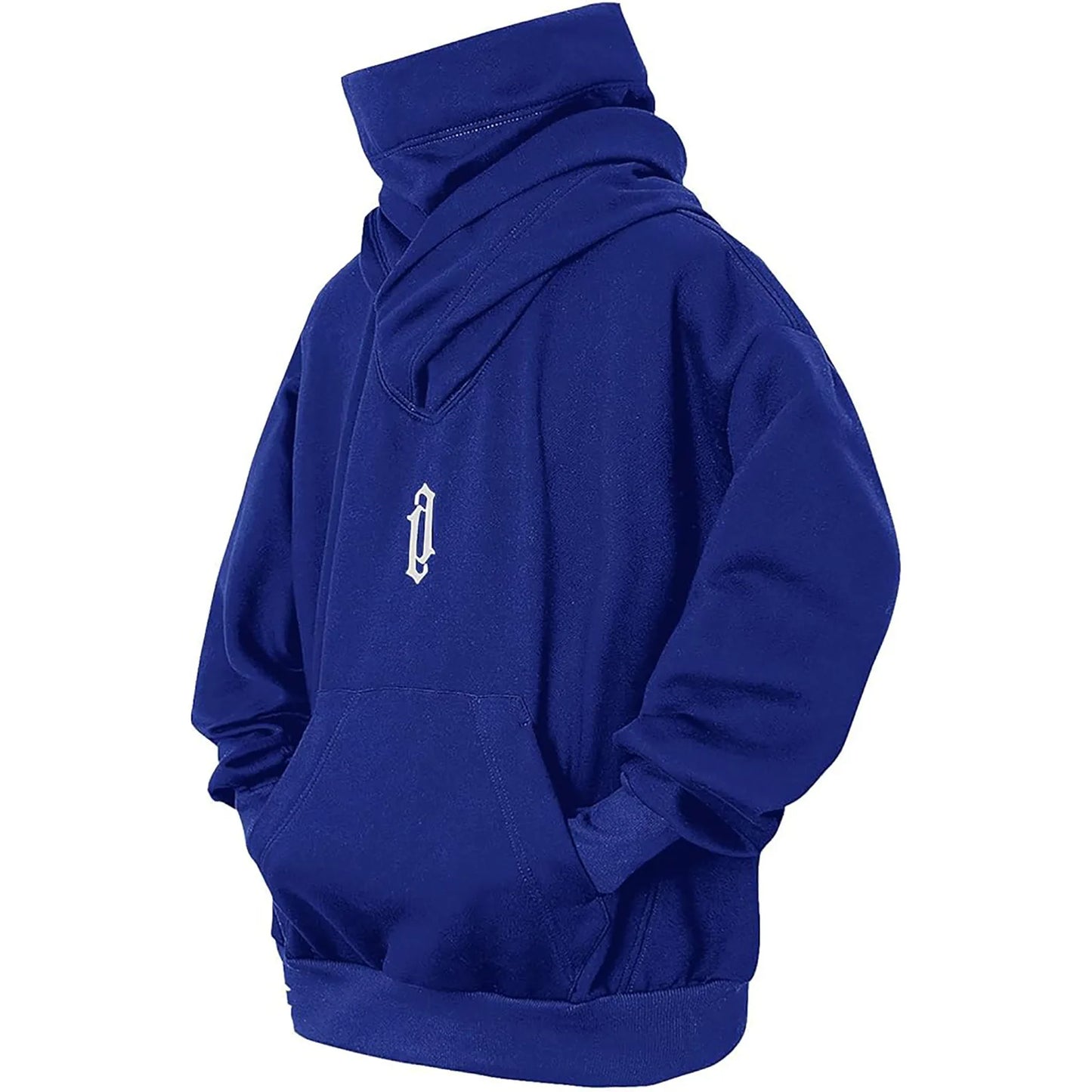 Embroidery Turtleneck Sweatshirt Oversized Y2K Men Women Hoody Japanese Ninja Hoodies Autumn Hip Hop Fleece Pocket Streetwear