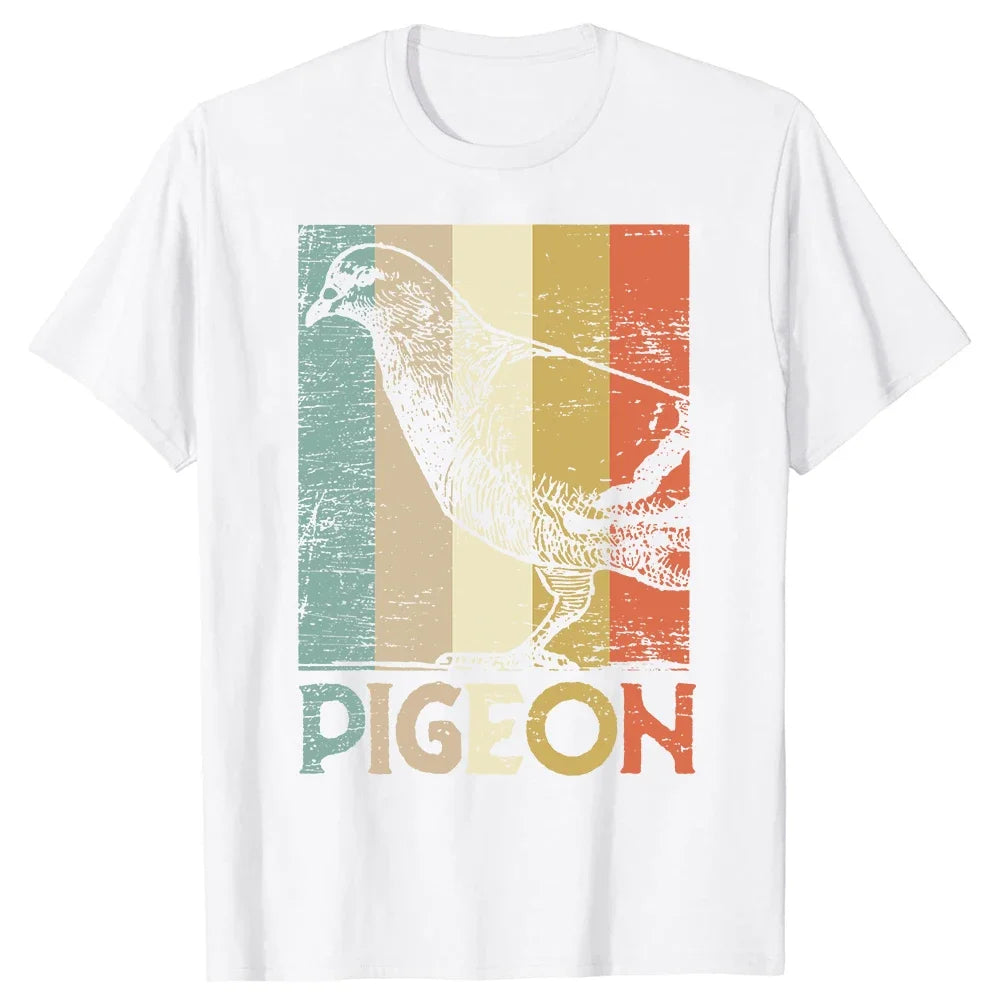 Pigeon Pigeoff Bird Birdwatcher Birdwatching T-shirt Cute Funny Graphic T-shirt Men Tshirt Cotton Loose Oversized T Shirt