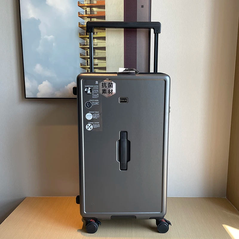 Large Capacity Wide Handle Suitcase Five Wheels Explosion Proof PC Luggage with Brake Spinner Wheels Trolley Case 22/28/36 Inch