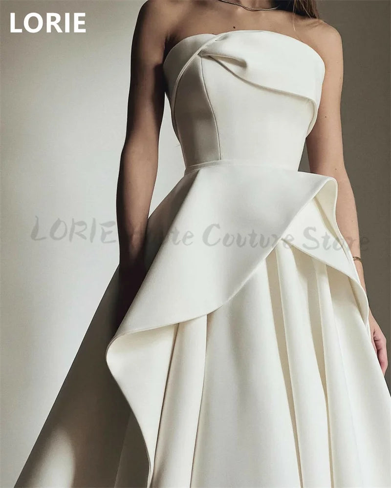 LORIE A-line Strapless Wedding Dress vestidos de novia فساتين سهرة Elegant Princess Wedding Gown Customized 2025