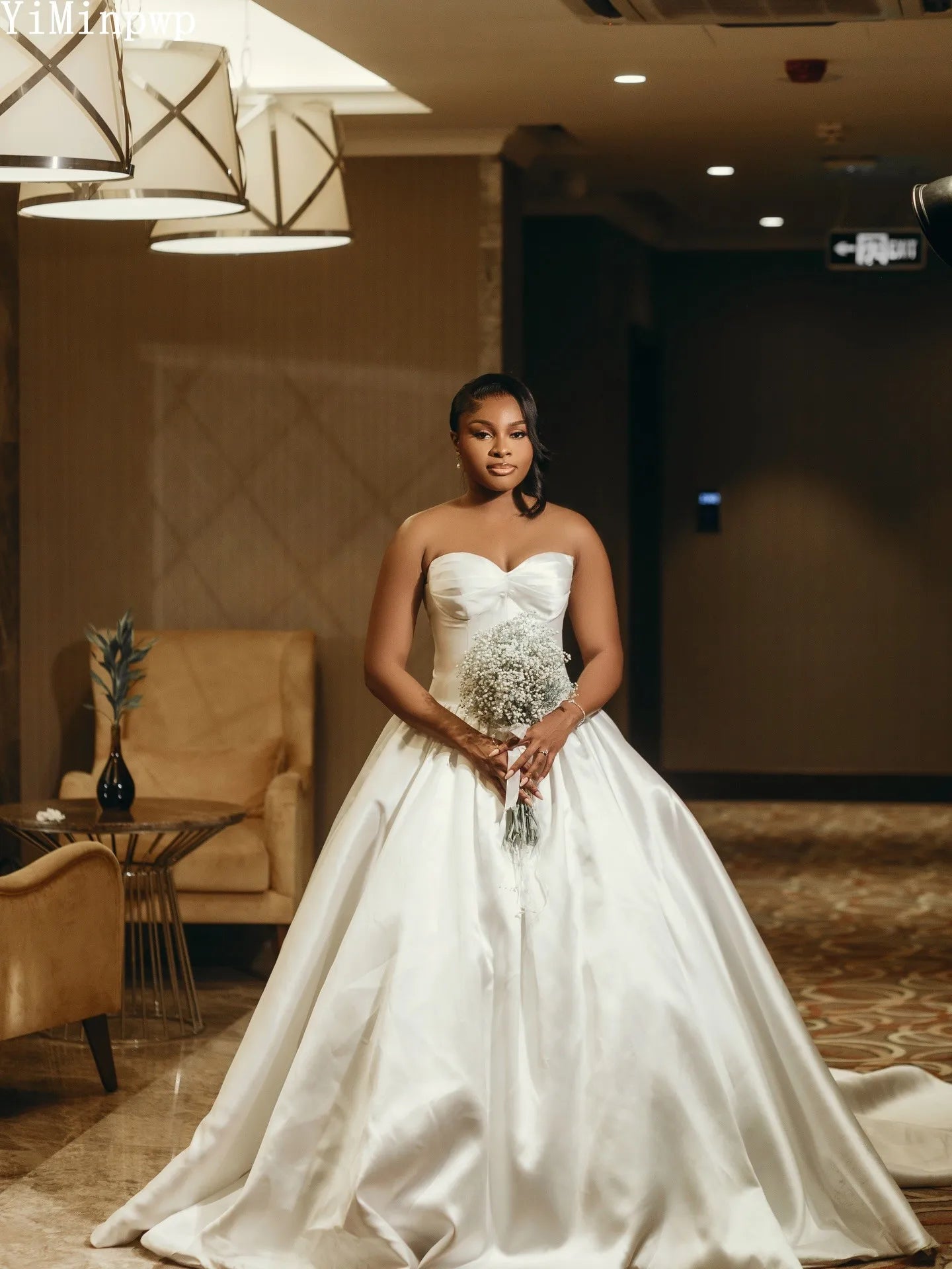 Simple White Wedding Dresses for Bride Sweetheart Drop-Waistline Corset Satin Summer Africa Bridal Ceremony Gown Customized