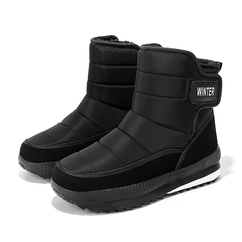 New Men's Winter Boots Warm Plush Snow Boots High Quality Waterproof High-Top Men's Ankle Boots Outdoor Men Hiking Boots Sneaker