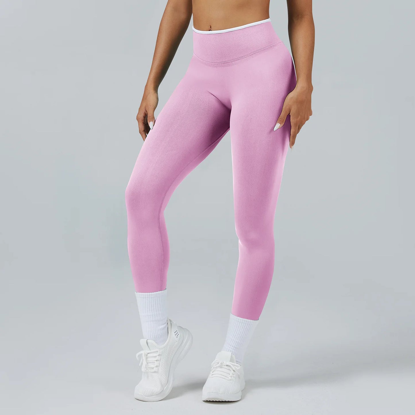 Women Pants Gym Yoga Leggings Hips Lifting Yoga Seamless Sports Clothes Stretchy High Waist Athletic Exercise Fitness Leggings