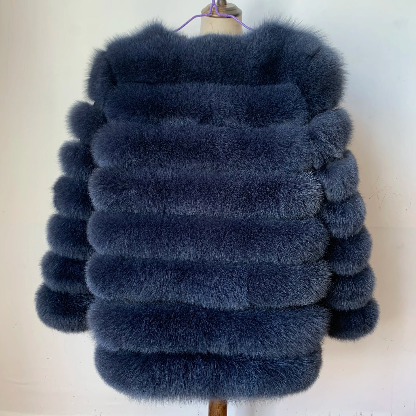 NEW Style Length Sleeves 4in1 Real Fur Coats Women Natural Real Fur Jackets Vest Winter Outerwear Women Fox Fur Coat Quality Fur