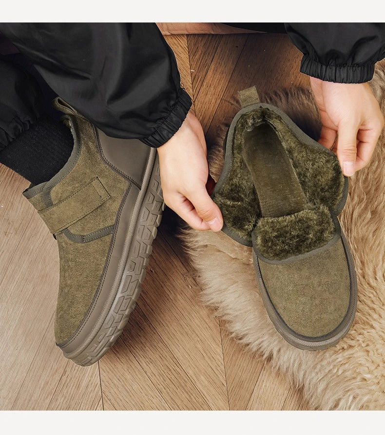 Mens Winter Snow Boots High Top Warm Comfortable Slip Resistant Shoes for Cold Weather