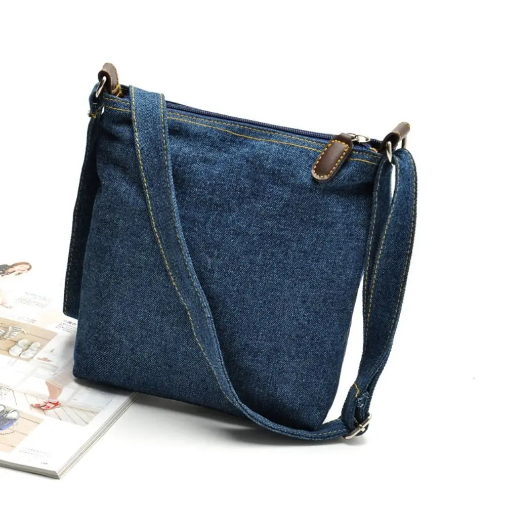 Retro Cross Messenger Women Handbag Casual Purse Casual Bag Denim Shoulder Bag