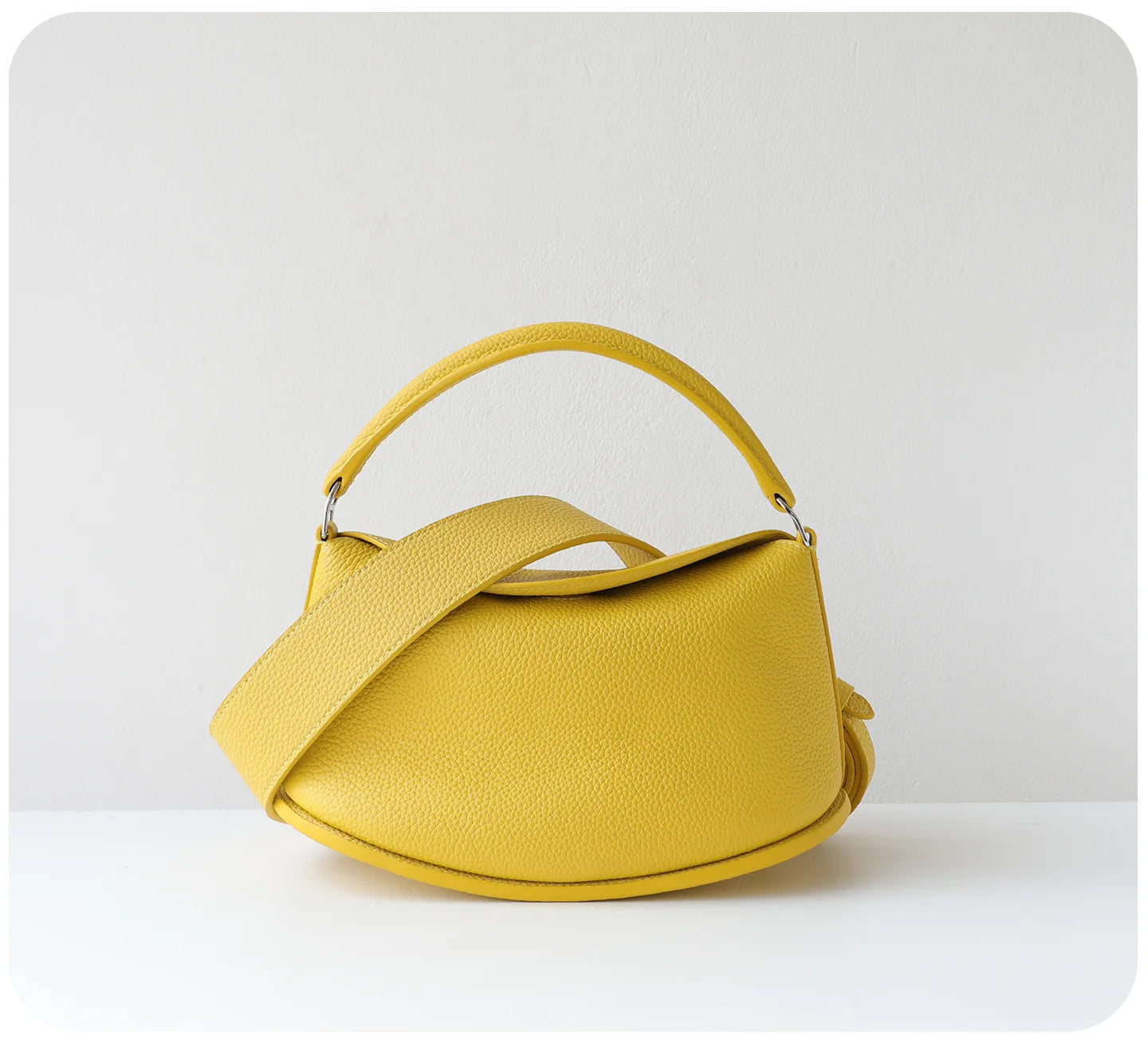 Spring Summer Full Grain Leather Women's Hobo Bag, Minimalist Lazy 3 Way Shoulder Crossbody Handbag, Daily Commute Tote