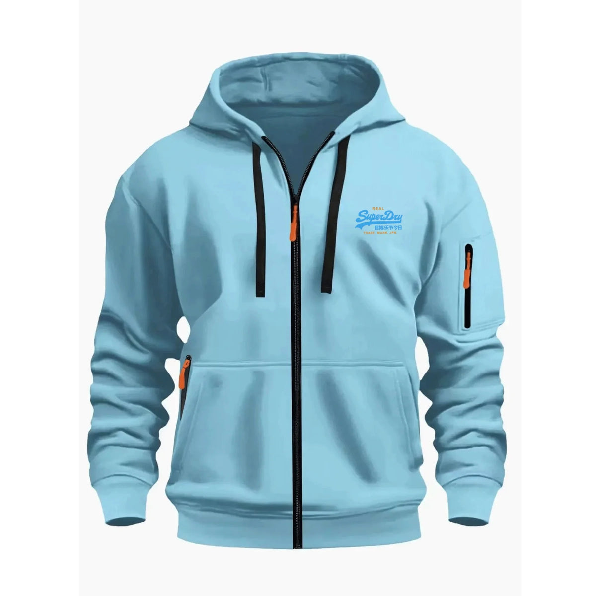 Men's Autumn Winter Hoodies Long Sleeve Sweatshirt Zipper Design Hooded Sweatshirt Men Sportswear Slim Fit Casual coat men tops