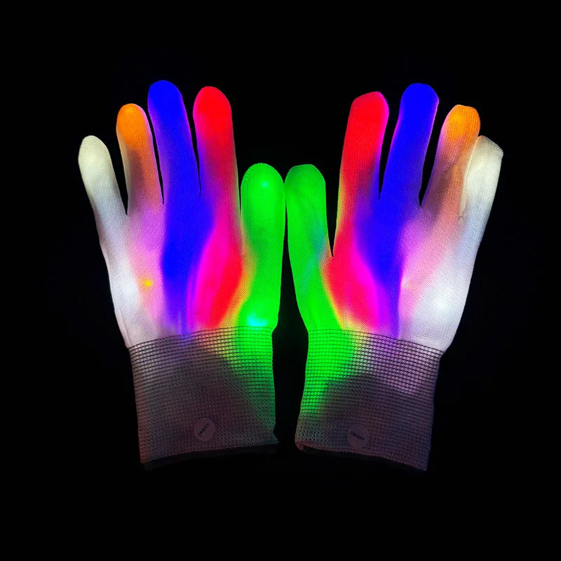 Wireless LED Neon Purge Mask & Fiber Optic Gloves, Scary Glow In Dark Mask for Halloween Carnival Cosplay Bar Birthday Party