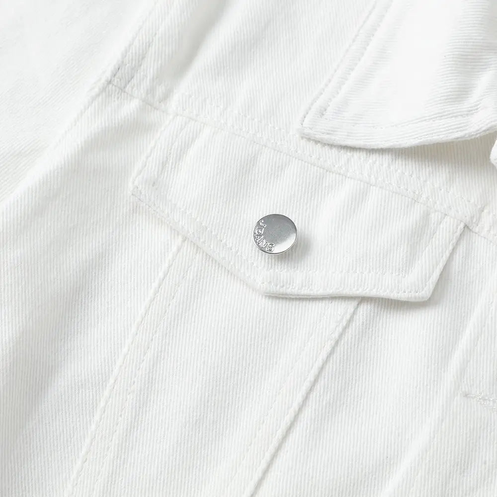 Summer New White Casual Short-sleeved Denim Jacket 2026 Women Short Blouse Shawl Waistcoat Female Jaqueta Jeans Feminina