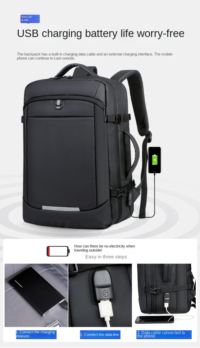 Laptop Bag Travel Backpack USB Charging Men Women Water Proof Rucksack College Student Shoulder Orthopedic Bags Mochilas Hombre