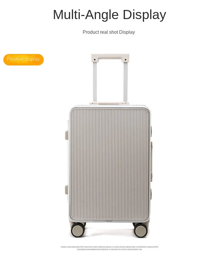 Sturdy Aluminium Frame Suitcase 28 inch Large Size Drop-resistant Trolley Case Business Suitcase 20 inch Boarding Box TSA lock