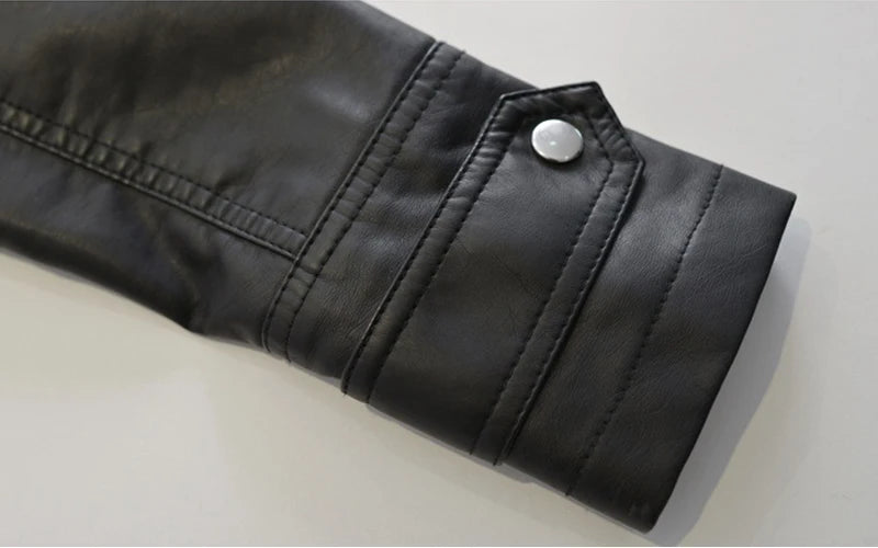 Black Faux Leather Jacket Women Y2K Retro Moto Biker Windproof Pu Leather Jackets Korean Street Cropped Outerwear Woman Clothes