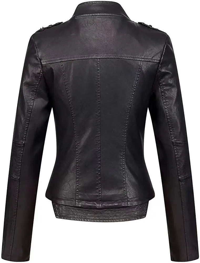 2025 New Autumn and Winter Leather Jacket Short Large Size Slim Fit Leather Jacket Thin Jacket Fashionable and Versatile