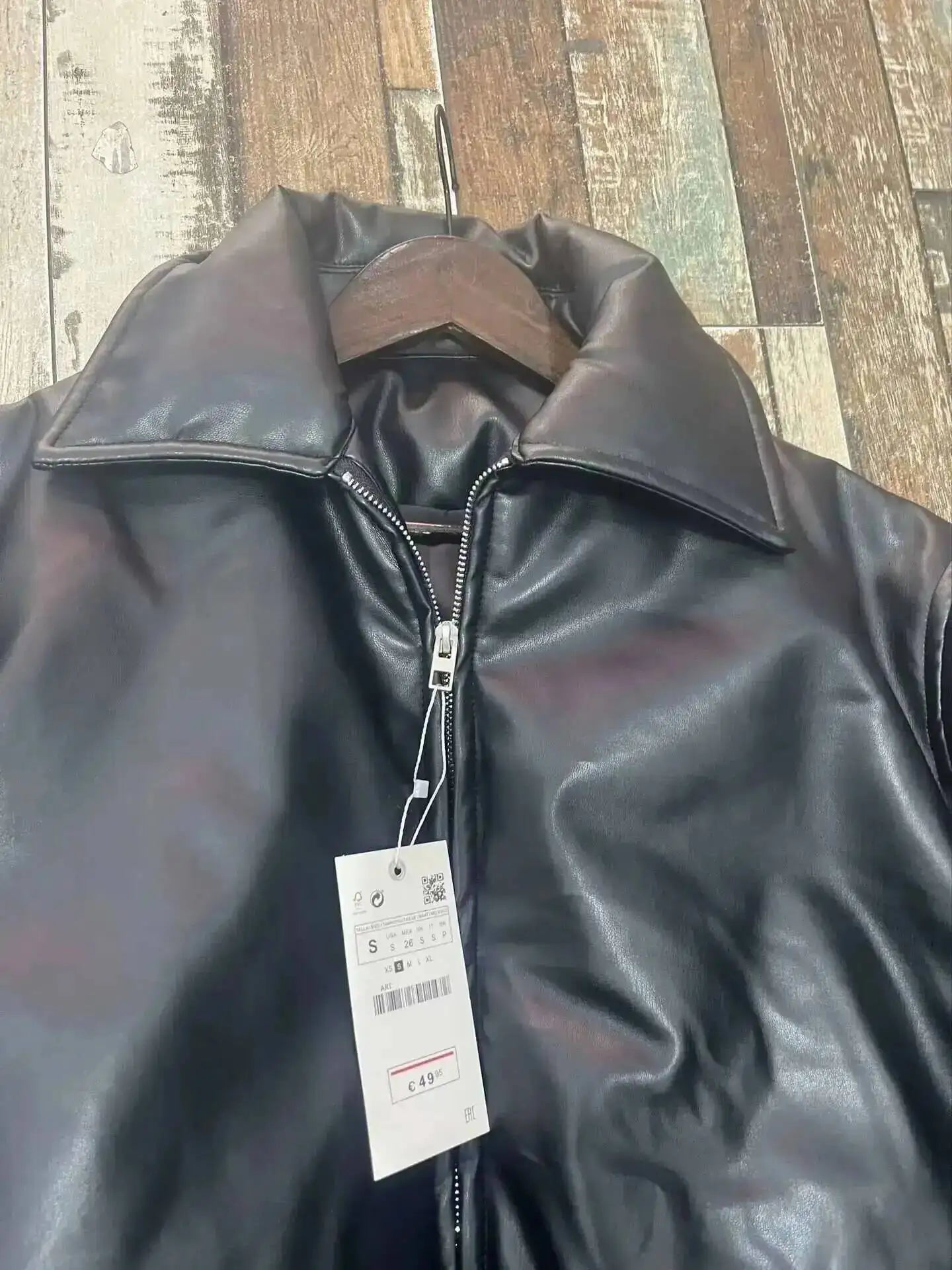 SHENGPALAE Women's Fashion 2026 Autumn Winter New Clothes Solid Color Leather Thicken Warm Female Short Cotton Jacket 5C1437