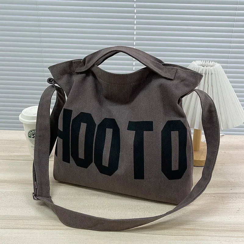 Youth Large Capacity Crossbody Bag, Letter Solid Color Shoulder Bag, Large Capacity Tote Bag, Student School Bag