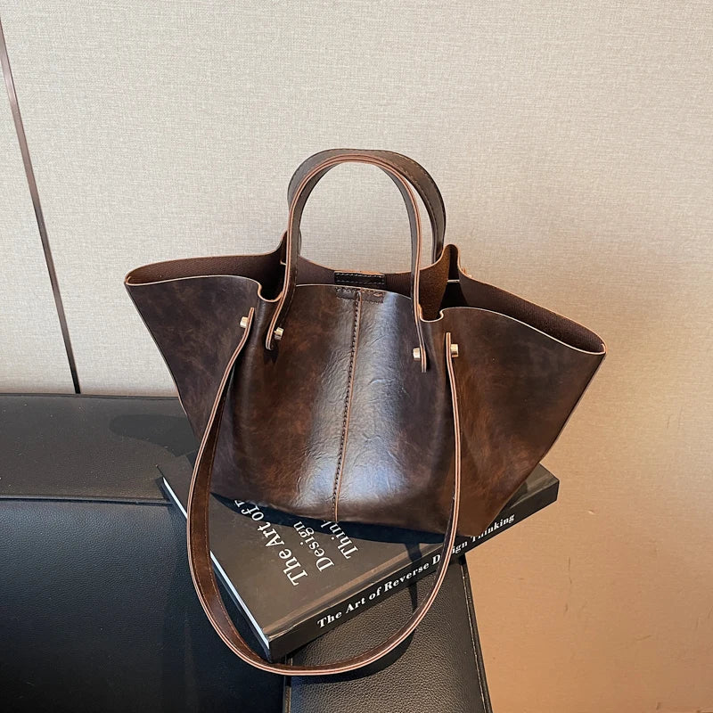 Transformable Shoulder Tote Bags For Women 2025 Latest Luxury Designer Handbags Soft PU Leather Large Capacity Shopper Tote Bag