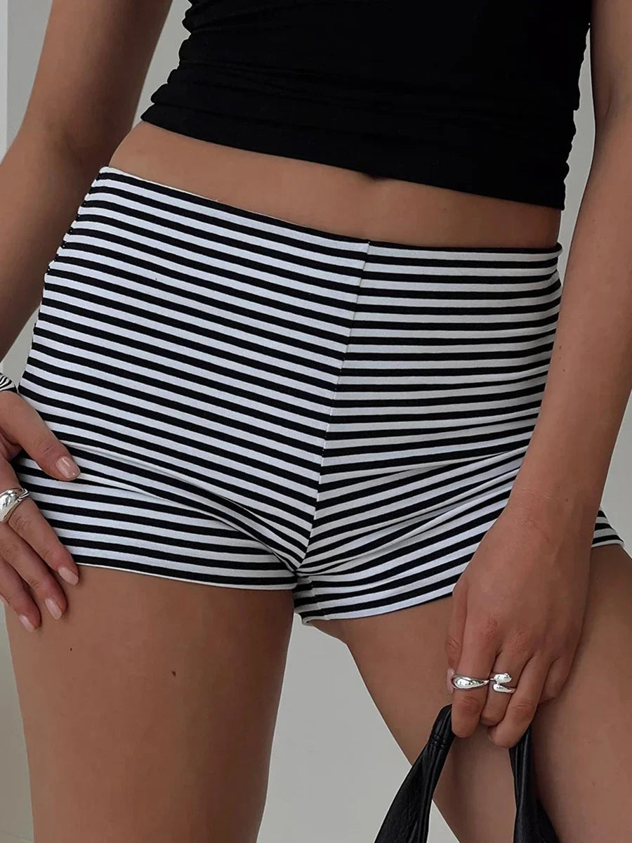 Women Waffle Knit Lounge Shorts Slim Fit Foldover Pajama Shorts Summer Casual Low Waist Fold Over Shorts Bottoms