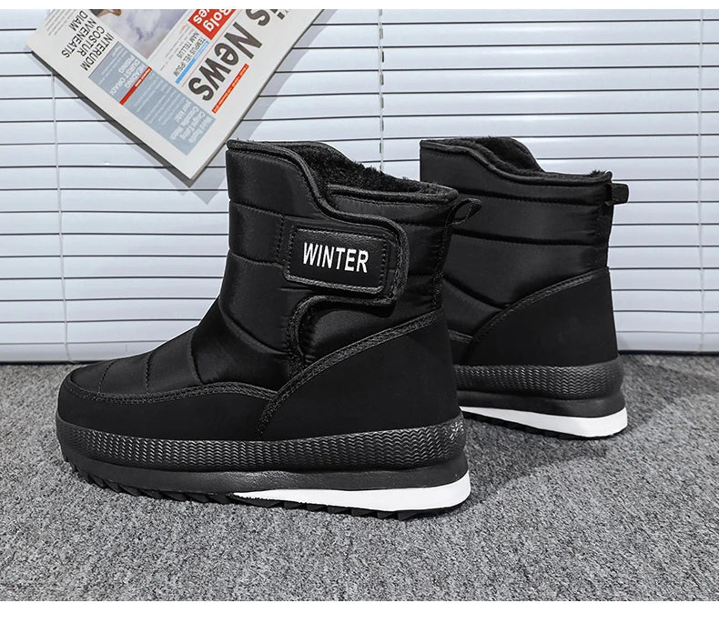 New Men's Winter Boots Warm Plush Snow Boots High Quality Waterproof High-Top Men's Ankle Boots Outdoor Men Hiking Boots Sneaker