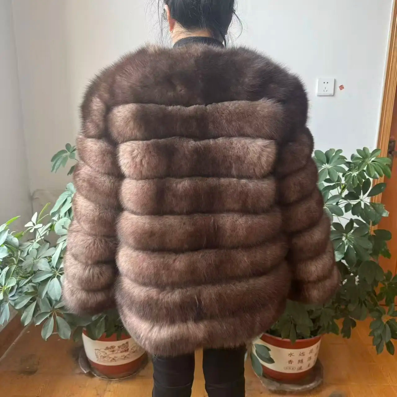 NEW Style Length Sleeves 4in1 Real Fur Coats Women Natural Real Fur Jackets Vest Winter Outerwear Women Fox Fur Coat Quality Fur