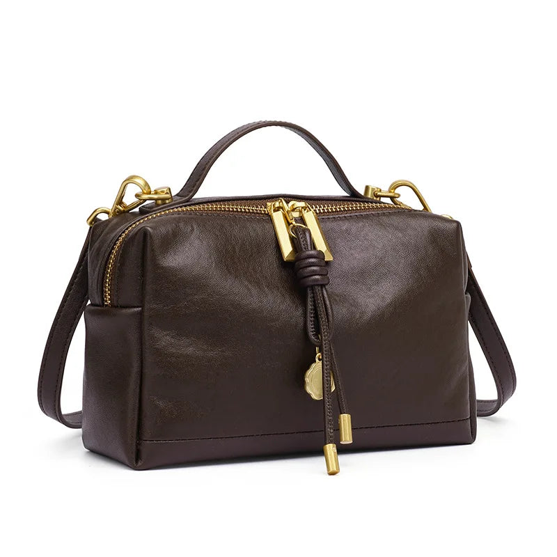 YANATARI Luxury Handbags Female Crossbody Bags Shoulder Bag Women Bags New Fashion 2026 Genuine Cowhide Leather Satchel