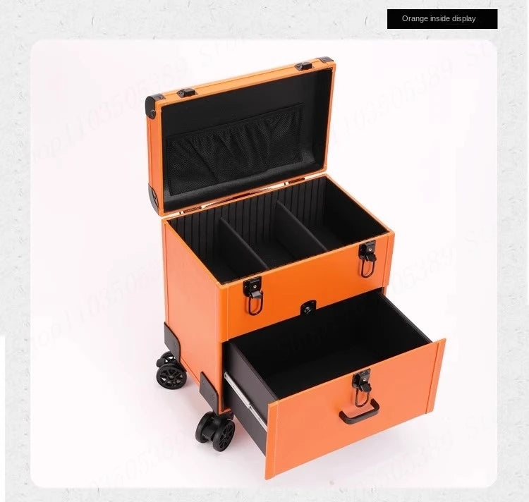 Embroidery Toolbox Beauty Nail Eyelashes Make-up Case Storage Mute Spinner Wheels Cosmetic Trolley Suitcase