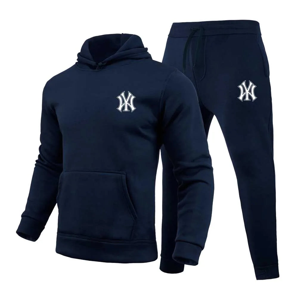 Sportswear, hoodies, drawstring pants, men's sports hoodies, running sportswear for autumn and winter