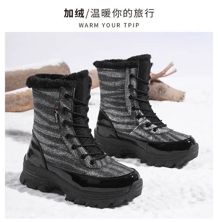 Women's Winter Boots 2026 New High-top Plush Warm Snow Boots for Women Thickened for Extreme Cold Areas Outdoor Boots