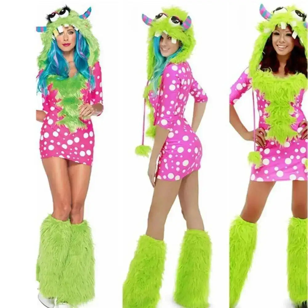 Halloween Cosplay Deluxe Plush Monster Animal Costume Adult Fox Cat Girl Cosplay Costume Halloween Costumes Women Fancy Party