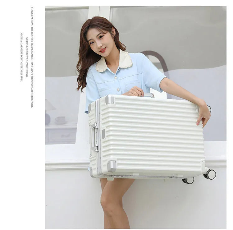 Carrier 28-inch Large-Capacity Suitcase Aluminum Frame Thickened Trolley Case Business Luggage Combination TSA Lock