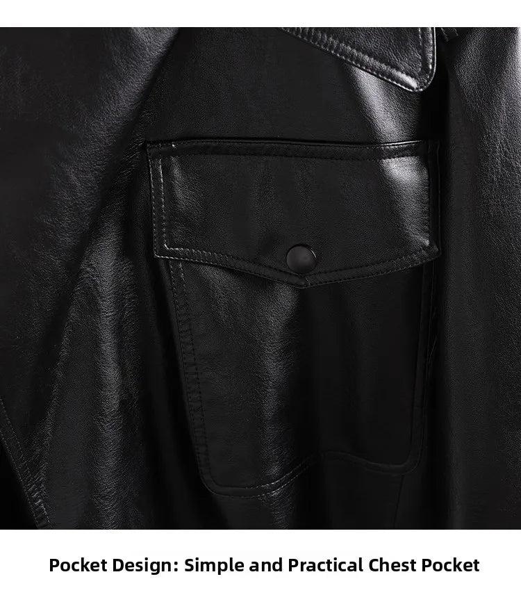 Ning Genuine Leather Jacket Women's Short Style 2026 New Autumn Loose Casual Motorcycle Fashion Sheepskin Coat